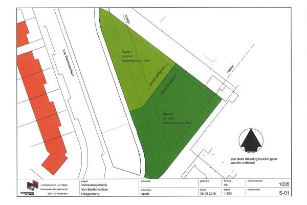 Bouwgrond Van Beethovenlaan kavel 1(941m2) Rotterdam
