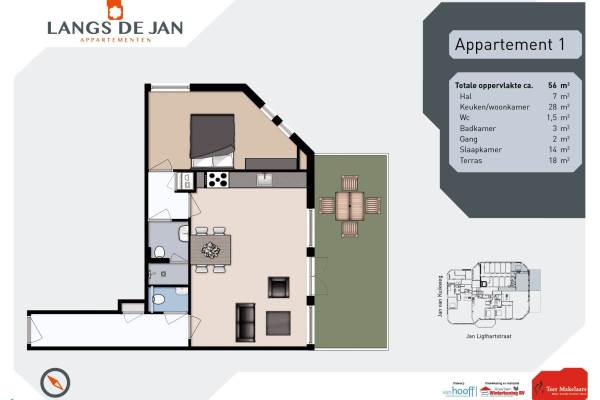 Woning Appartement 01(Bouwnr. 1) Heemskerk