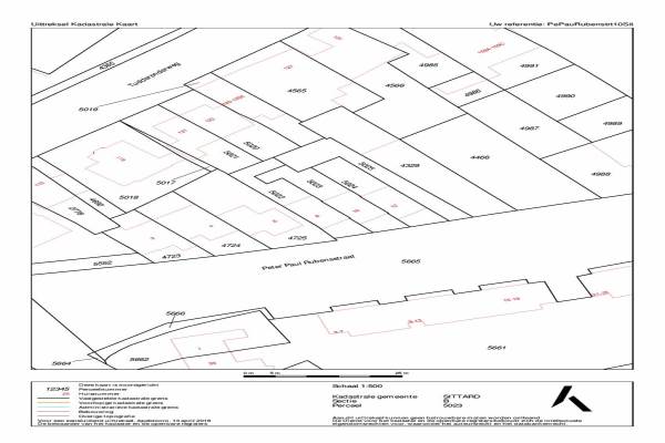 Sold: Peter Paul Rubensstraat 1 6137 XV Sittard - Cadastral map [funda]