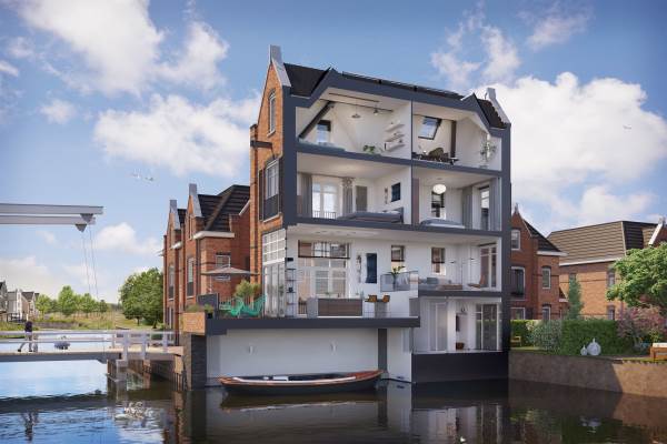 Woning Kop van Rhijn boothuis bnr 284 Oegstgeest