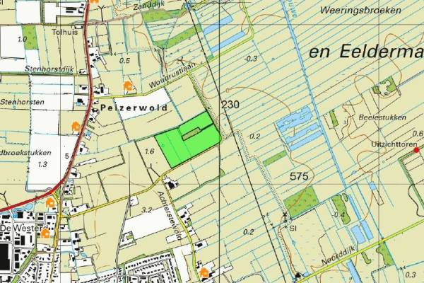 Agrarische grond Wolddijk Peize