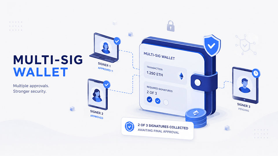 Hoe je grote crypto-goktegoeden beveiligt met een multi-sig wallet