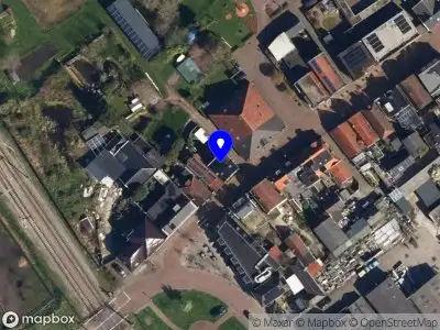 Through the hole around the pole