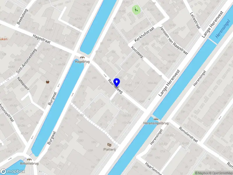 V.v.E. Raamsteeg 17 zwart en rood te Haarlem