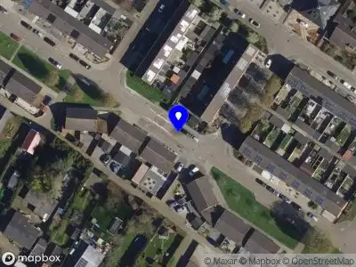 Verwijderde auto aan de Kerklaan in Koewacht