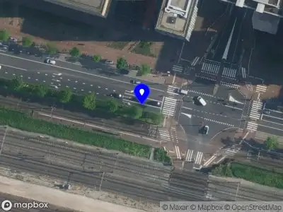 Snelheidscontrole op Piet Heinkade te Amsterdam