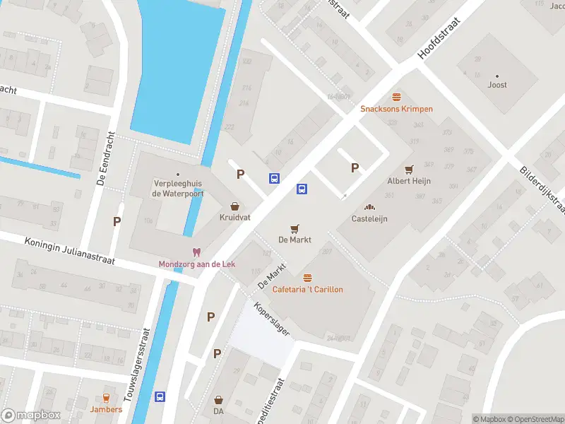 Politie met grote spoed naar de De Markt in Krimpen aan de Lek vanwege ongeval met letsel