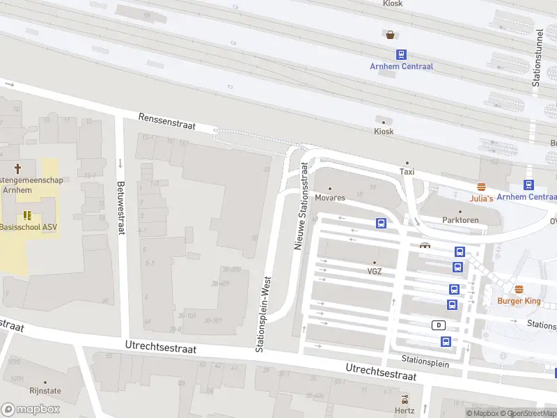 112 melding Politie naar de Stationsplein-West in Arnhem