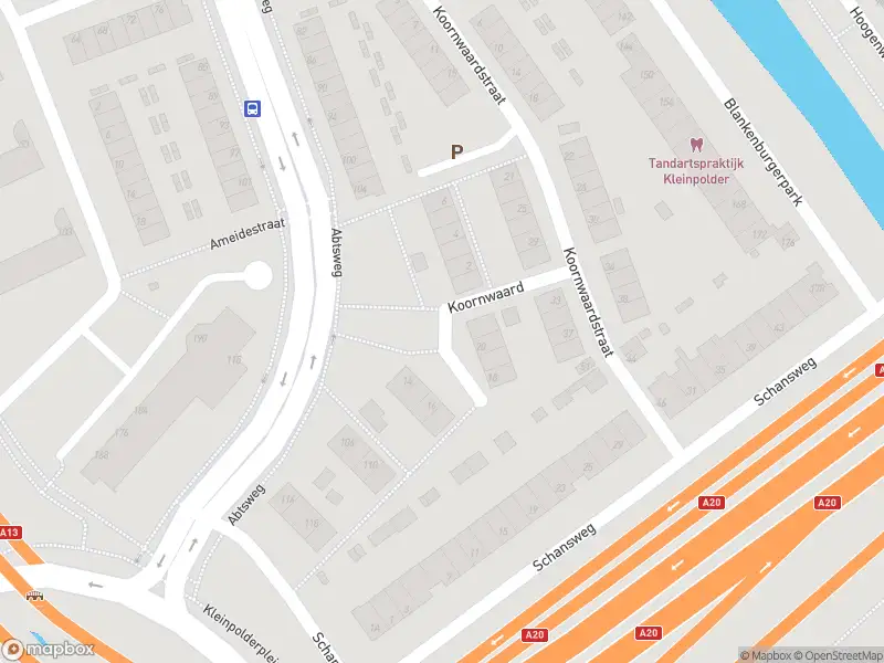 Ambulance met grote spoed naar de Koornwaard in Rotterdam