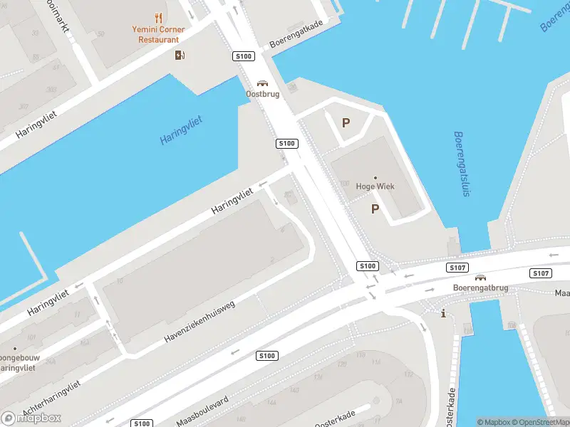 Ambulance met grote spoed naar de Achterharingvliet in Rotterdam