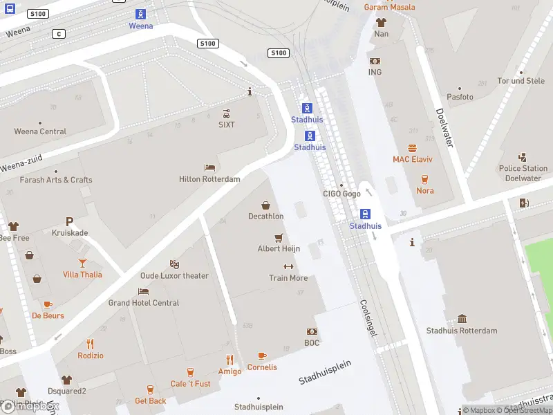 112 melding Ambulance met grote spoed naar de Coolsingel in Rotterdam