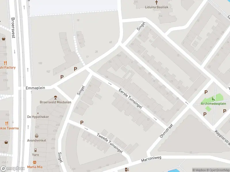 Politie naar de Eerste Tuinsingel in Schiedam vanwege stormschade