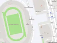 Ambulance met grote spoed naar de Olympisch Stadion in Amsterdam