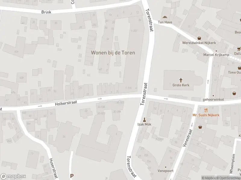 Brandweer met gepaste spoed naar de Torenstraat in Nijkerk vanwege waarnemen gaslucht