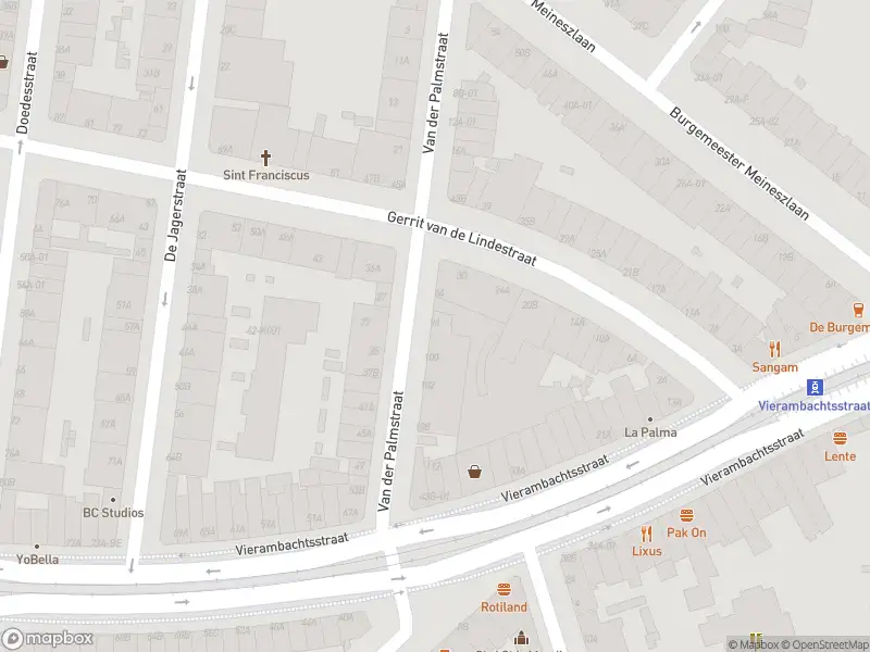 Ambulance met grote spoed naar de Van der Palmstraat in Rotterdam