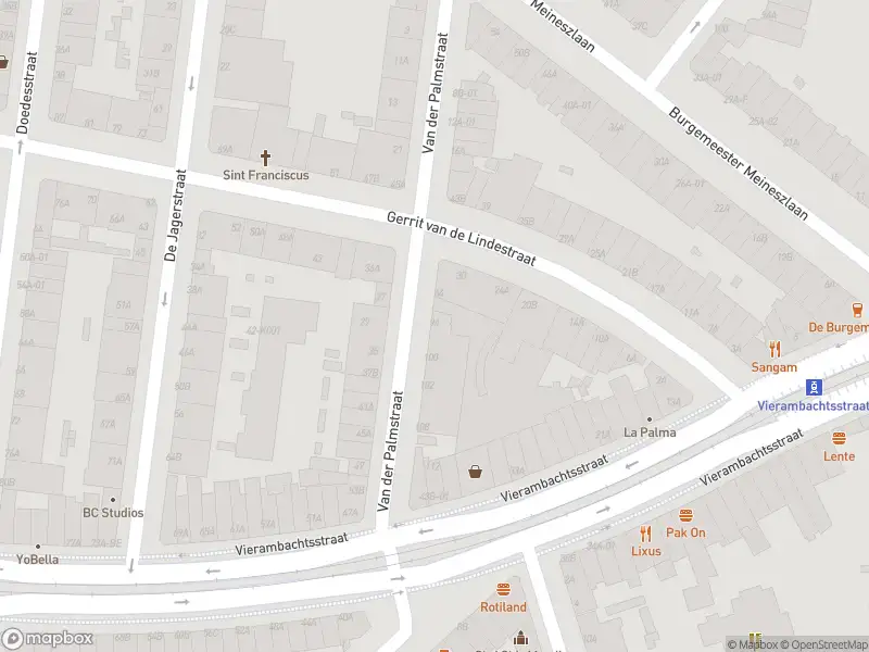 Ambulance met gepaste spoed naar de Van der Palmstraat in Rotterdam