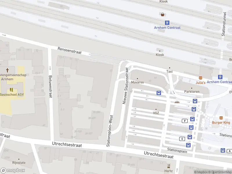 Brandweer met normale urgentie naar de Stationsplein-West in Arnhem