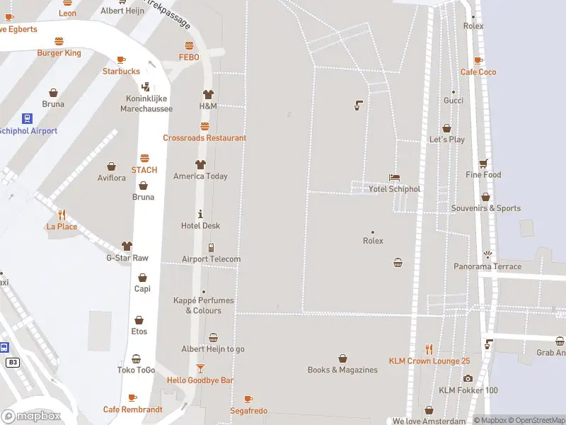 Brandweer met grote spoed naar de Vertrekpassage in Schiphol vanwege afgaan automatisch brandalarm