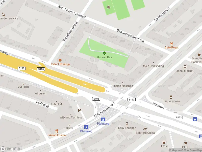 Ambulance met gepaste spoed naar de Pleinweg in Rotterdam