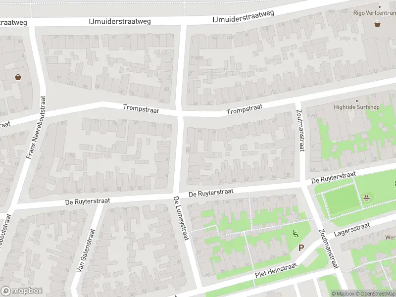 Brandweer met gepaste spoed naar de Piet Heinstraat in IJmuiden vanwege een buitenbrand