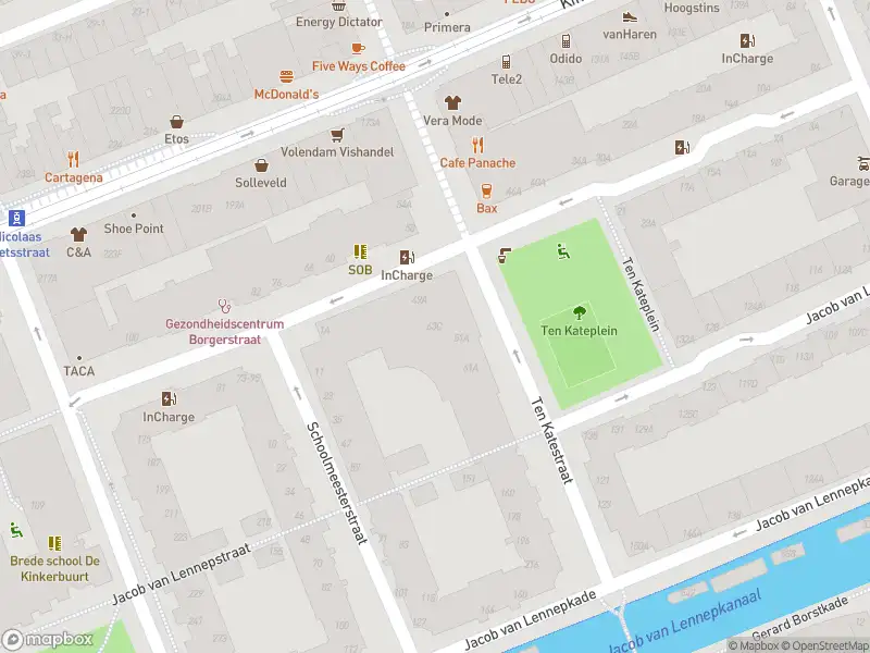 Brandweer met gepaste spoed naar de Borgerstraat in Amsterdam