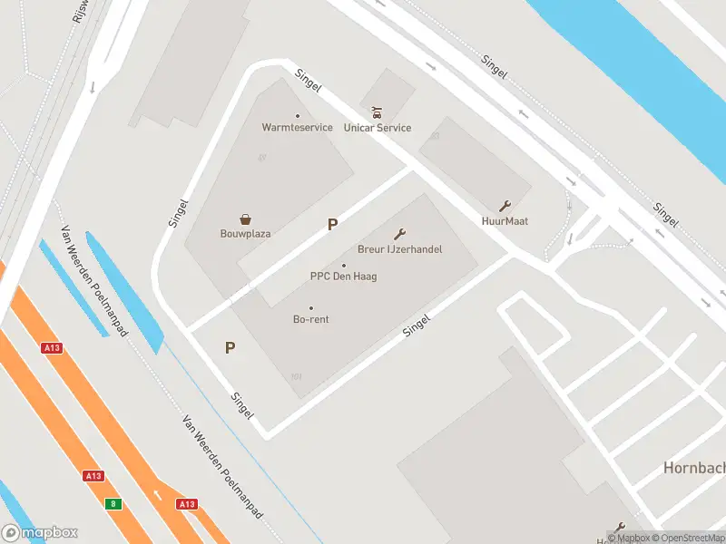 Ambulance met grote spoed naar de Singel in 's-Gravenhage