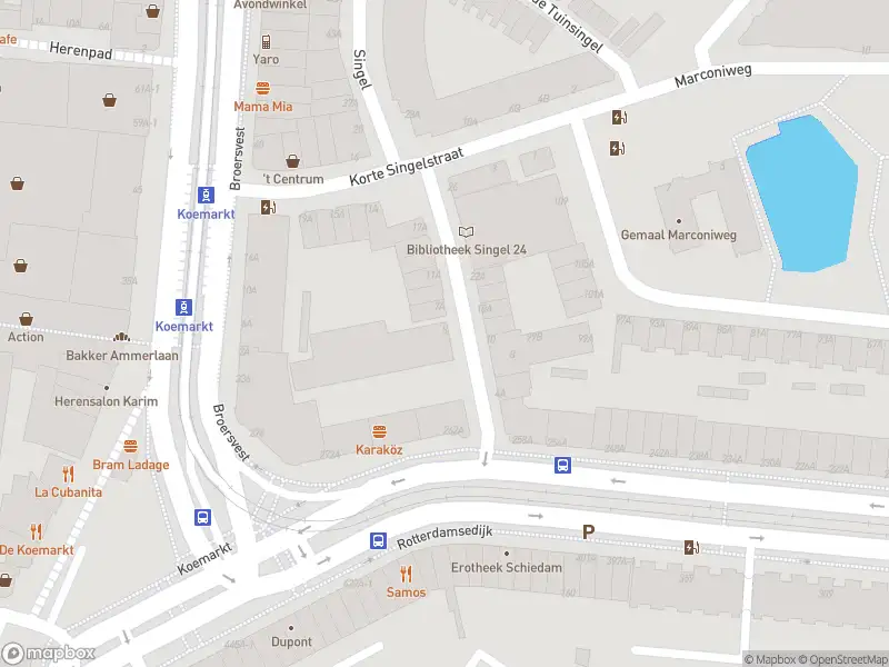 Ambulance met gepaste spoed naar de Singel in Schiedam