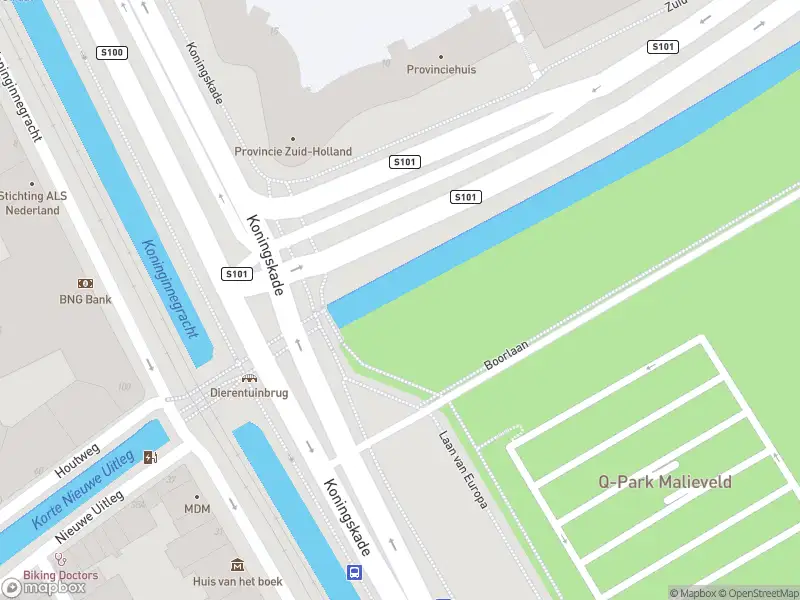 Politie met grote spoed naar de Koningskade in 's-Gravenhage vanwege ongeval met letsel