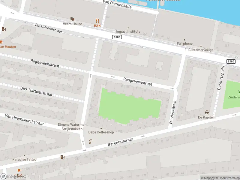 Brandweer met grote spoed naar de Van Diemenstraat in Amsterdam