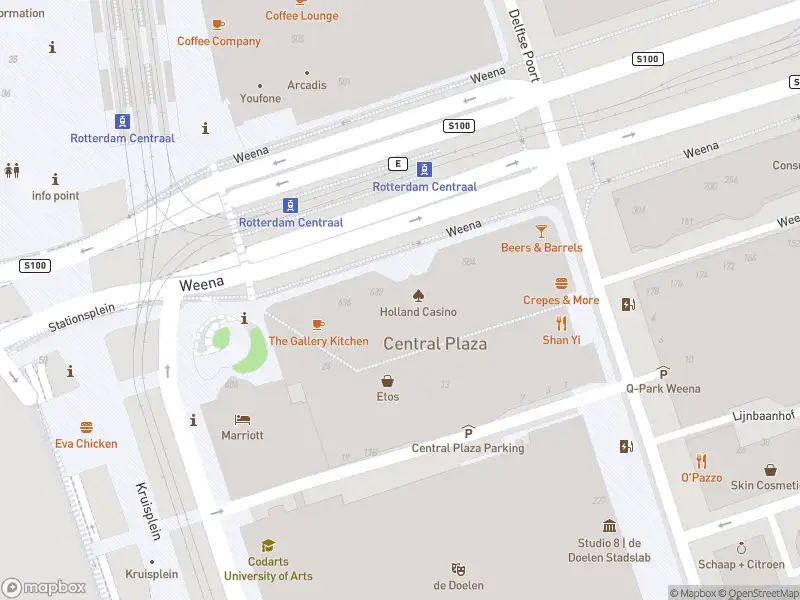 Ambulance met gepaste spoed naar de Weena in Rotterdam