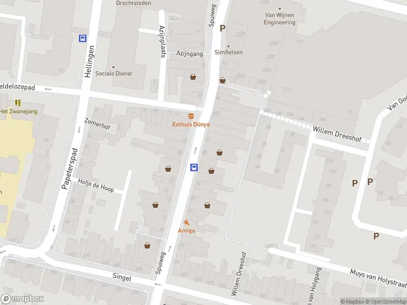 Ambulance met grote spoed naar de Spuiweg in Dordrecht