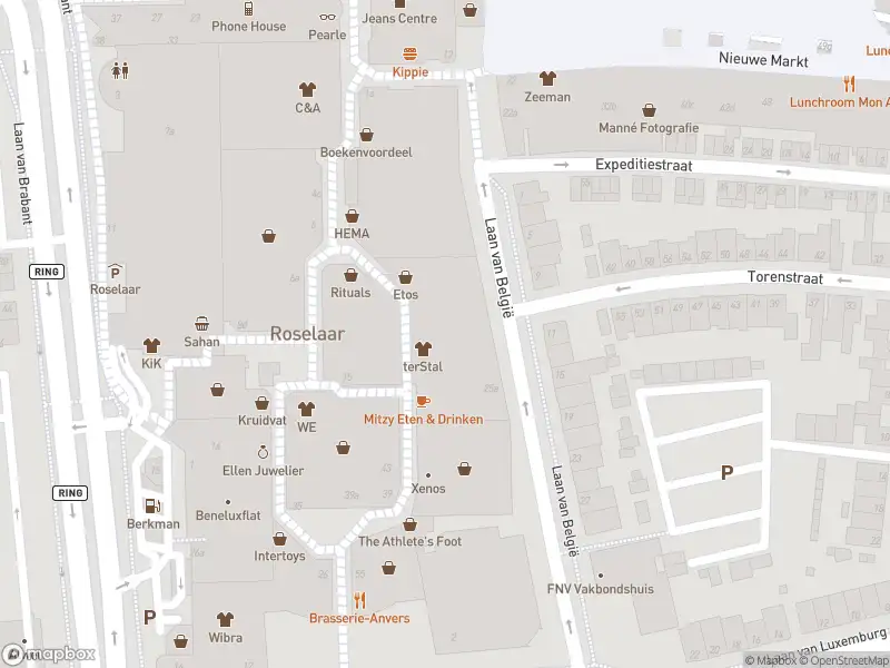 Brandweer en politie met grote spoed naar de Nieuwe Markt in Roosendaal vanwege waarnemen gaslucht