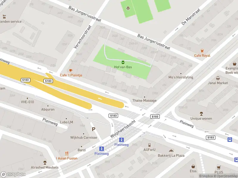 Ambulance met grote spoed naar de Pleinweg in Rotterdam