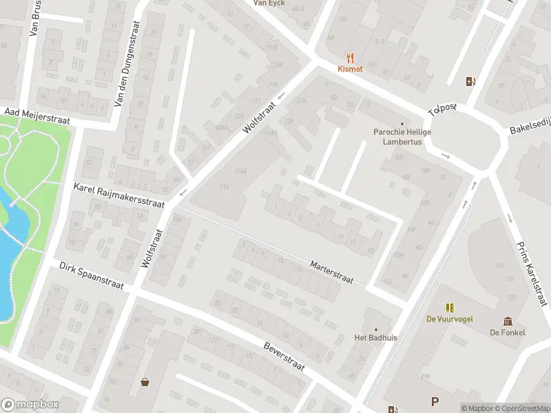 Brandweer met gepaste spoed naar de Marterstraat in Helmond vanwege gebouwbrand