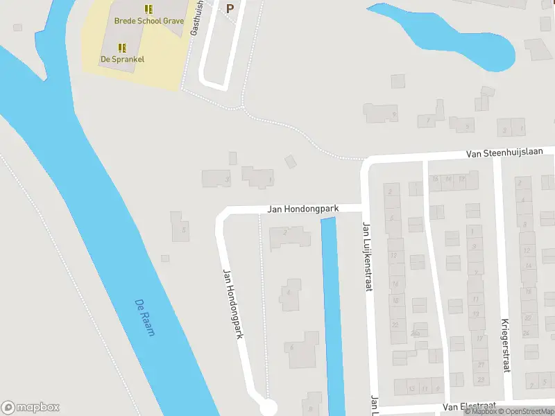 Brandweer met grote spoed naar de Jan Hondongpark in Grave vanwege gebouwbrand