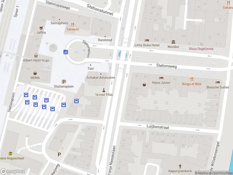 Traumahelikopter naar de Koningsweg in 's-Hertogenbosch