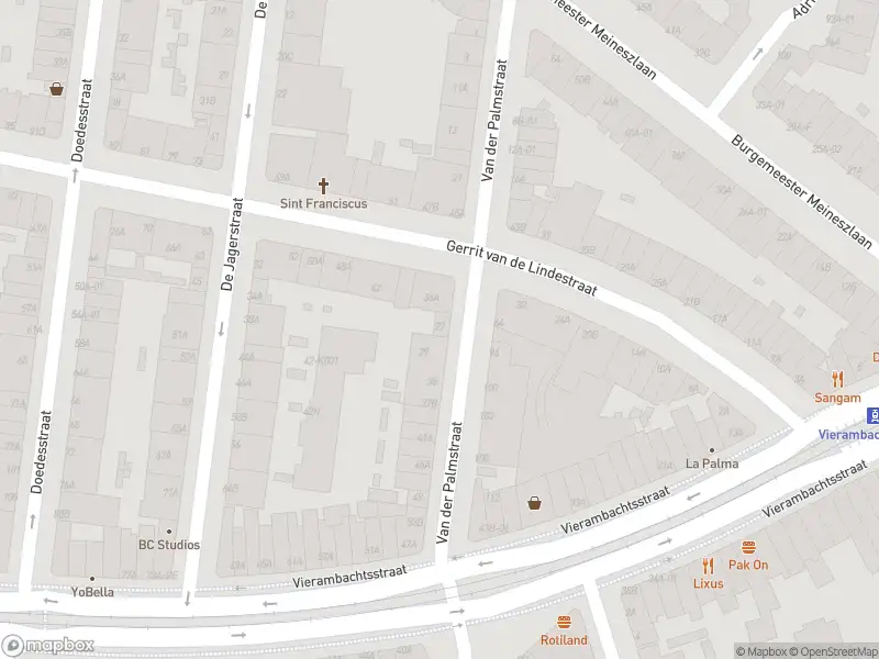 Ambulance met gepaste spoed naar de Van der Palmstraat in Rotterdam