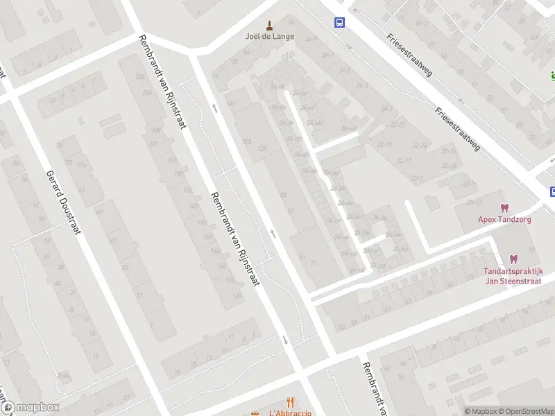 Brandweer met gepaste spoed naar de Adriaan van Ostadestraat in Groningen