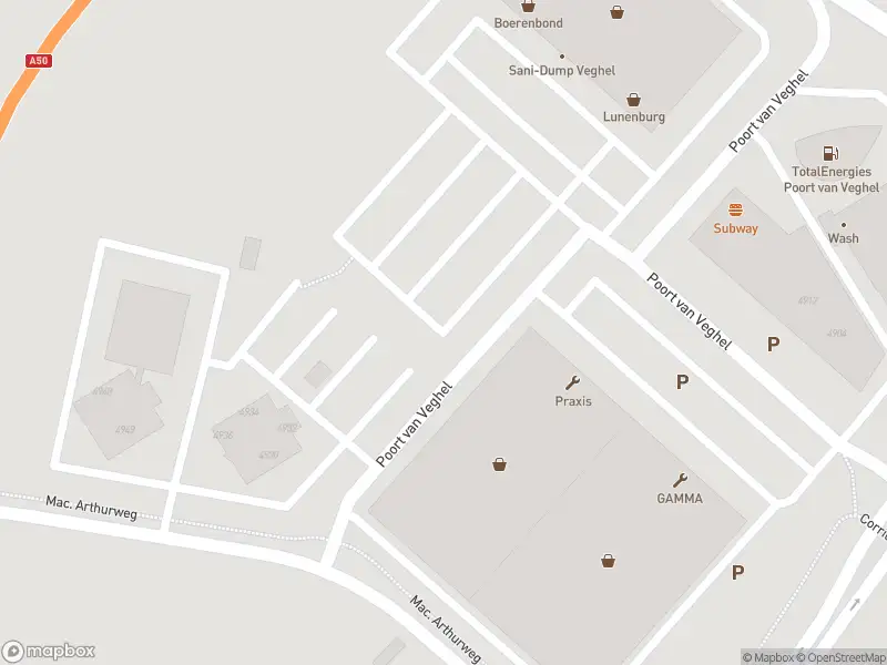 Brandweer met grote spoed naar de Poort van Veghel in Veghel vanwege voertuigbrand