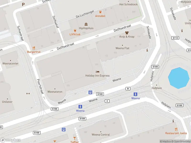 Ambulance met grote spoed naar de Weena in Rotterdam