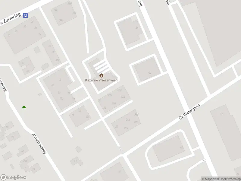 Brandweer met gepaste spoed naar de De Zuivering in Vriezenveen