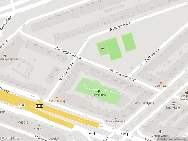 Ambulance met grote spoed naar de Bas Jungeriusstraat in Rotterdam