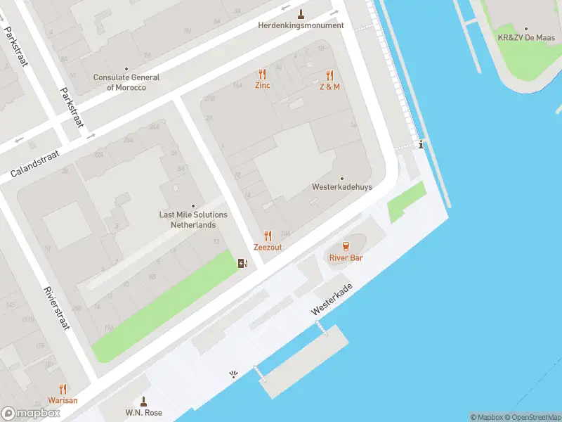 Ambulance met grote spoed naar de Westerkade in Rotterdam