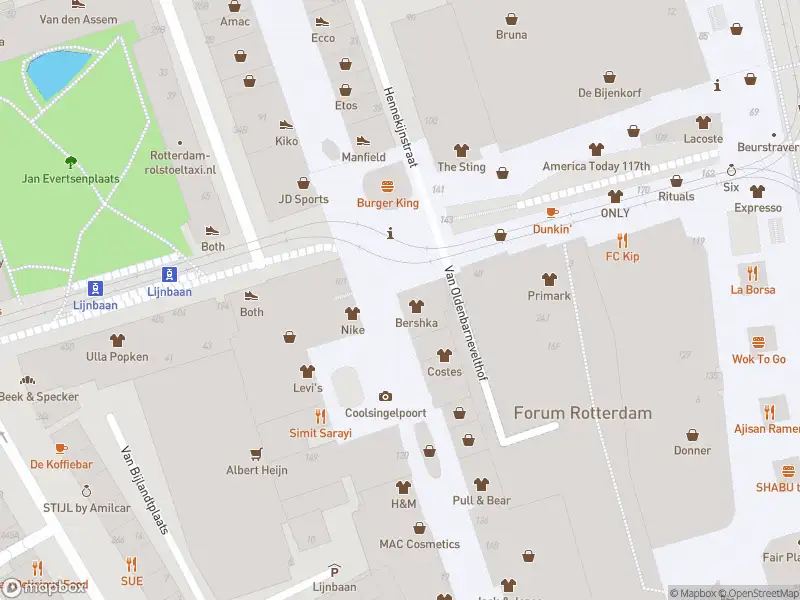 Ambulance met gepaste spoed naar de Lijnbaan in Rotterdam