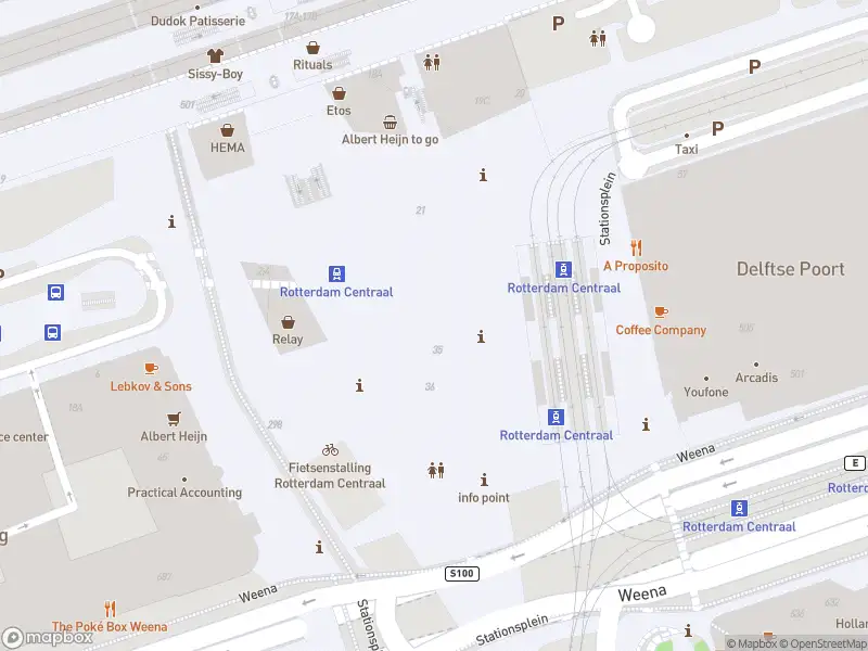 Traumahelikopter naar de Stationsplein in Rotterdam