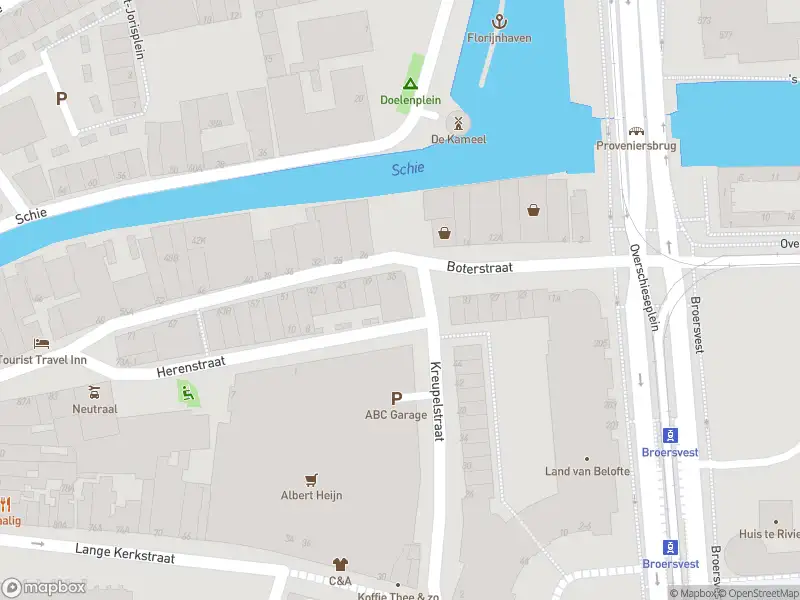 Besteld ambulance vervoer naar de Boterstraat in Schiedam