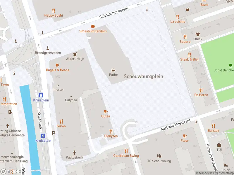 Politie naar de Schouwburgplein in Rotterdam