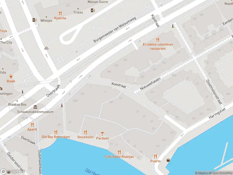 Ambulance met grote spoed naar de Koestraat in Rotterdam