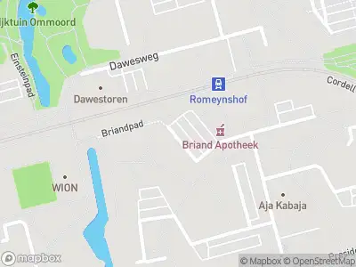 Ambulance met gepaste spoed naar de Briandplaats in Rotterdam