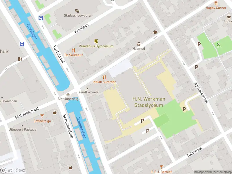 Brandweer met gepaste spoed naar de Kruitgracht in Groningen vanwege een buitenbrand